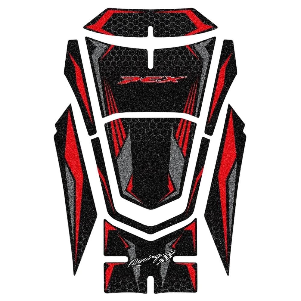 Autocollant réservoir Honda PCX160 rouge anti-rayure pour bouchon de gaz