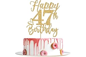 Cheers to 47 Years Cake Topper: A Glittering Celebration for the Fabulous 47th Birthday
