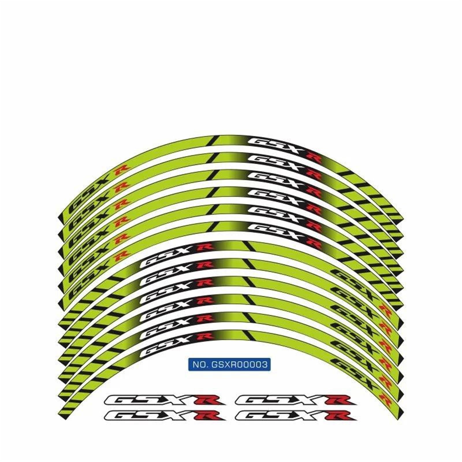 Reflective Stickers and Striped Wheel Decals for Suzuki GSXR 250 400 600 1000 750 GSXR1000R GSXR1000 GSXR600(Style 4)