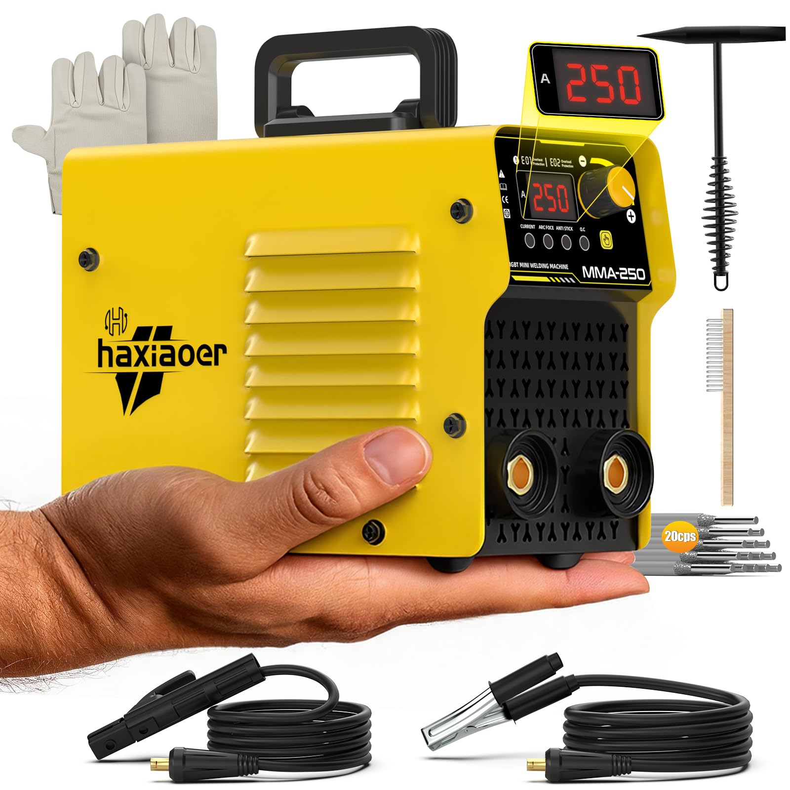 HAXIAOER 250A Mini Poste a Souder ARC,2 in 1 ARC/STICK/LIFT TIG