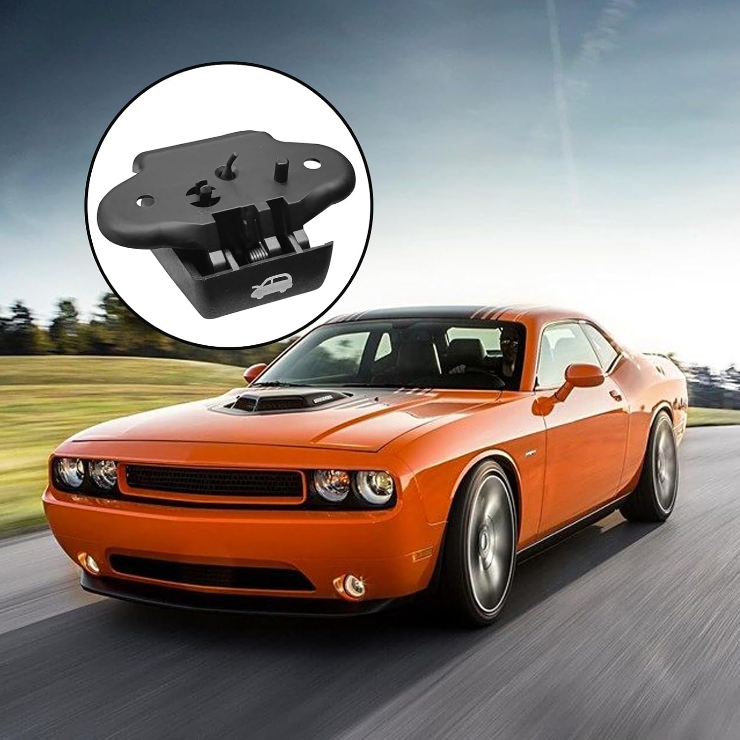 Hood Latch Release Handle Compatible with 2001-2010 Chevy Voyage Grand Voyager 300 2001-2014 Dodge Caravan Challenger Replaces OE# 03334 68002784AA Hood Release Latch
