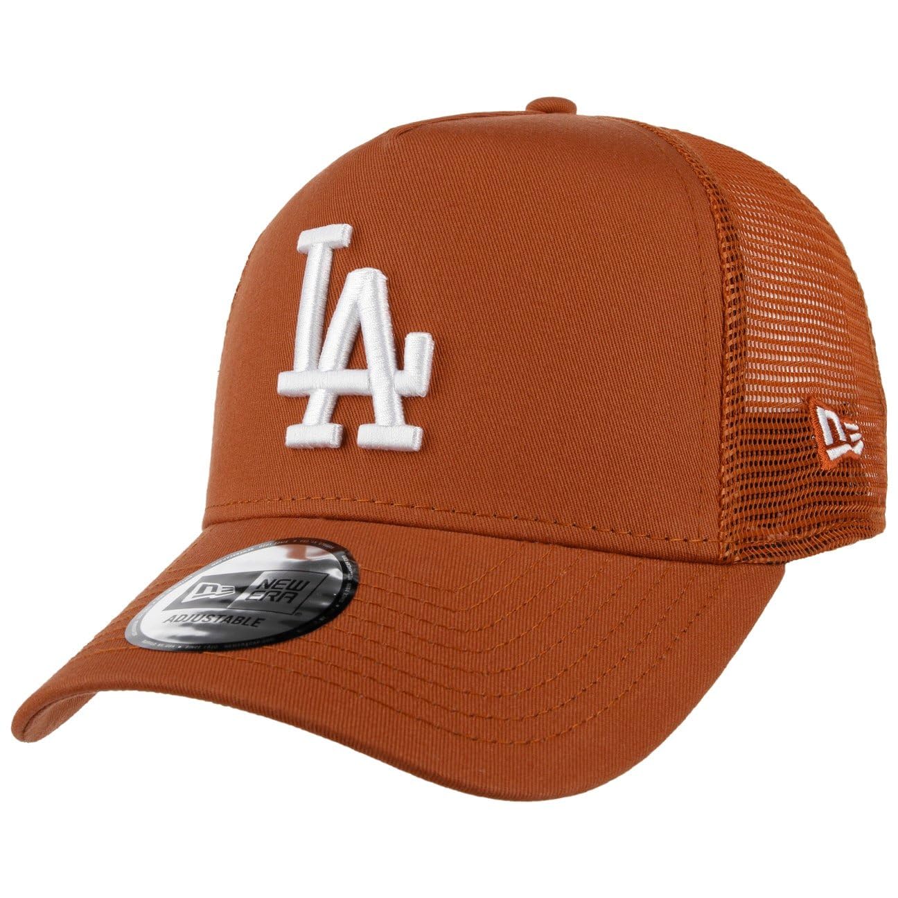 New Era Unisex Med Brown Adult's 9Forty Trucker League Essential Mlb Los Angeles Dodgers Baseball Cap Hat