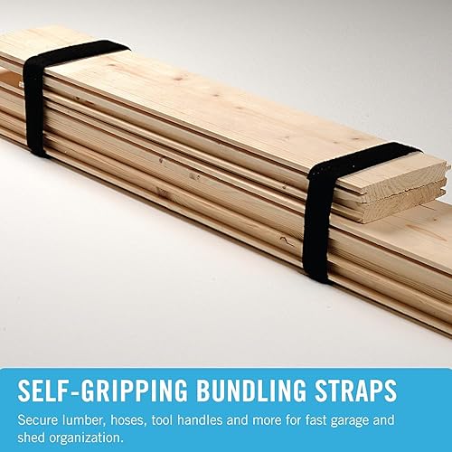 Miniatura 2 de VELCRO Brand VEL-30768-AMS - Rollo de correas anchas de 1 pulgada x 30 pies  Corte a longitud, cinta autoadhesiva reutilizable  Paquete de postes,