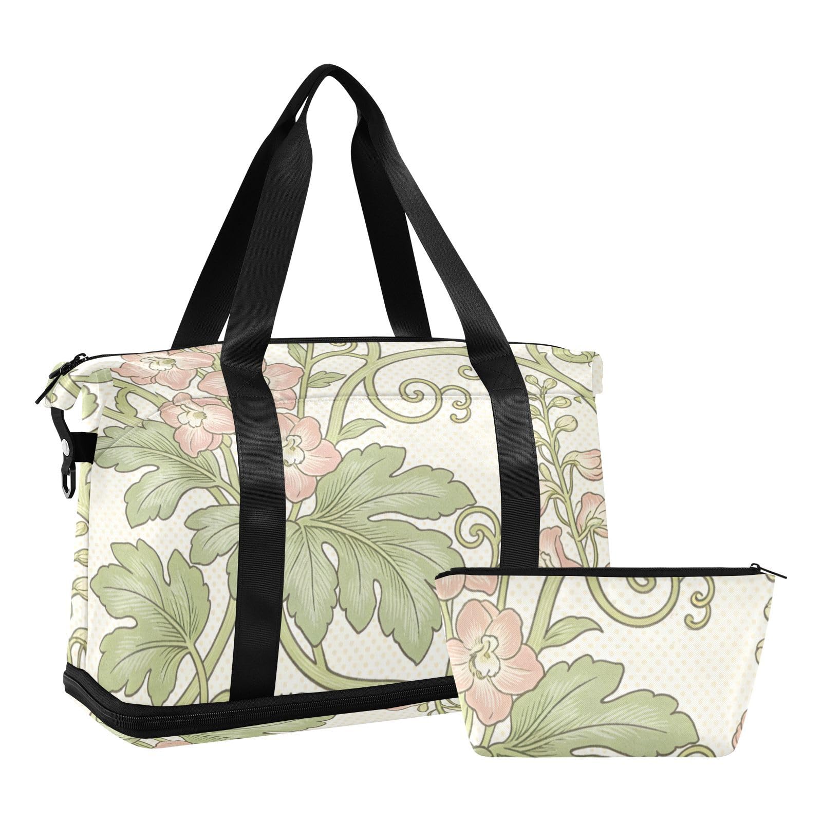 Bolsa de viaje de fin de semana con bolsillo húmedo, correa ajustable, para yoga, impermeable, para hombres y mujeres