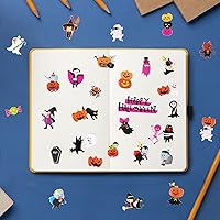 Vista 3 de Calcomanías de Halloween hinchadas para niños pequeños, hojas de calcomanías de espuma de Halloween 3D, autoadhesivas, pequeñas calcomanías