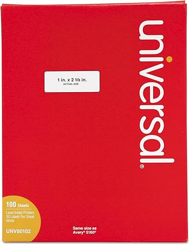 UNV80102 - Etiquetas permanentes para impresora láser Universal