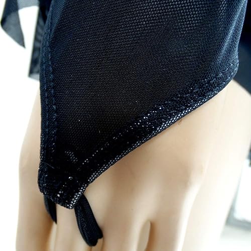 Miniatura 8 de LIUHUO Vestido de patinaje artístico - Vestido de terciopelo negro para competición de niñas