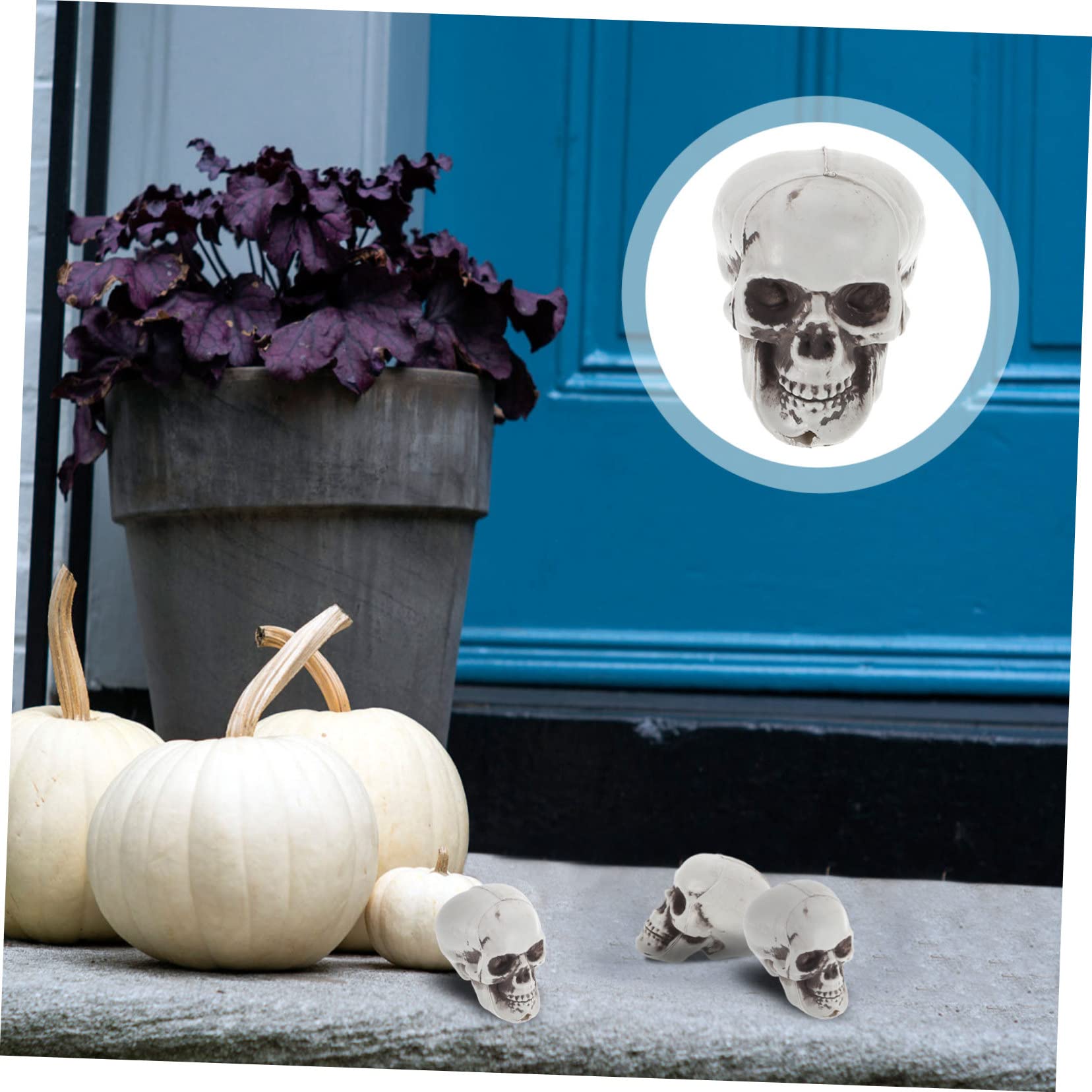 VALICLUD 54 STK Spielzeug Halloween-Party-Foto-stütze Party-deko-Accessoire Spukhausdekoration -tischdekoration Halloween-partydekoration Spukhaus-Requisite Partybedarf Schädel