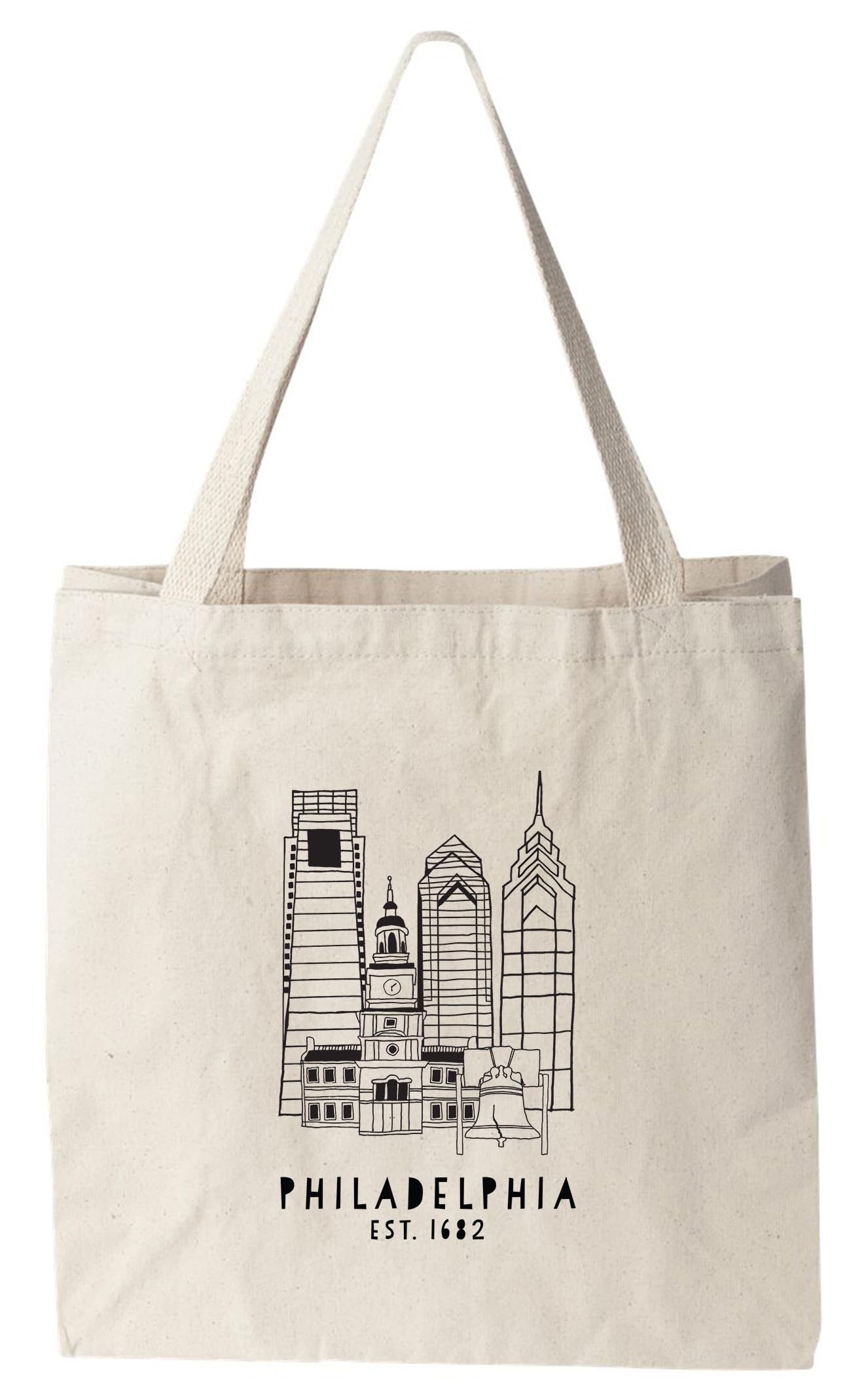 100% Cotton Canvas, Natural Tote Bag, Original Design, Cities