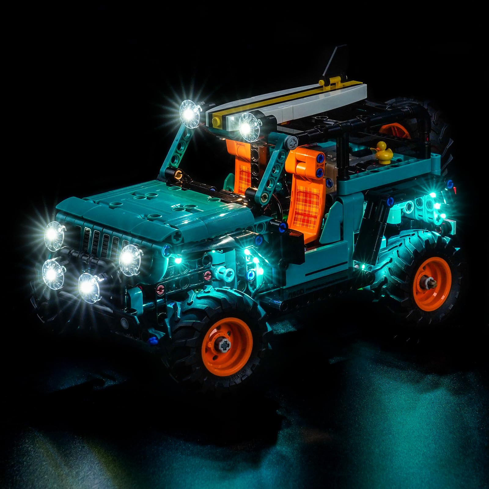 Light Kit Compatible with Lego 42227 Wrangler Rubicon SUV (No Model), Decoration Lighting Set Compatible with Lego Wrangler Rubicon SUV Building Blocks