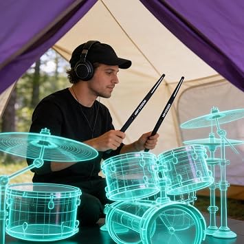 Electronic Drum Pad Kit for Beginners, Portable Roll Up Drum Set with Built-in Sounds, Headphone Support and USB Connection, Practice Drum Kit for Kids Adults Home Use