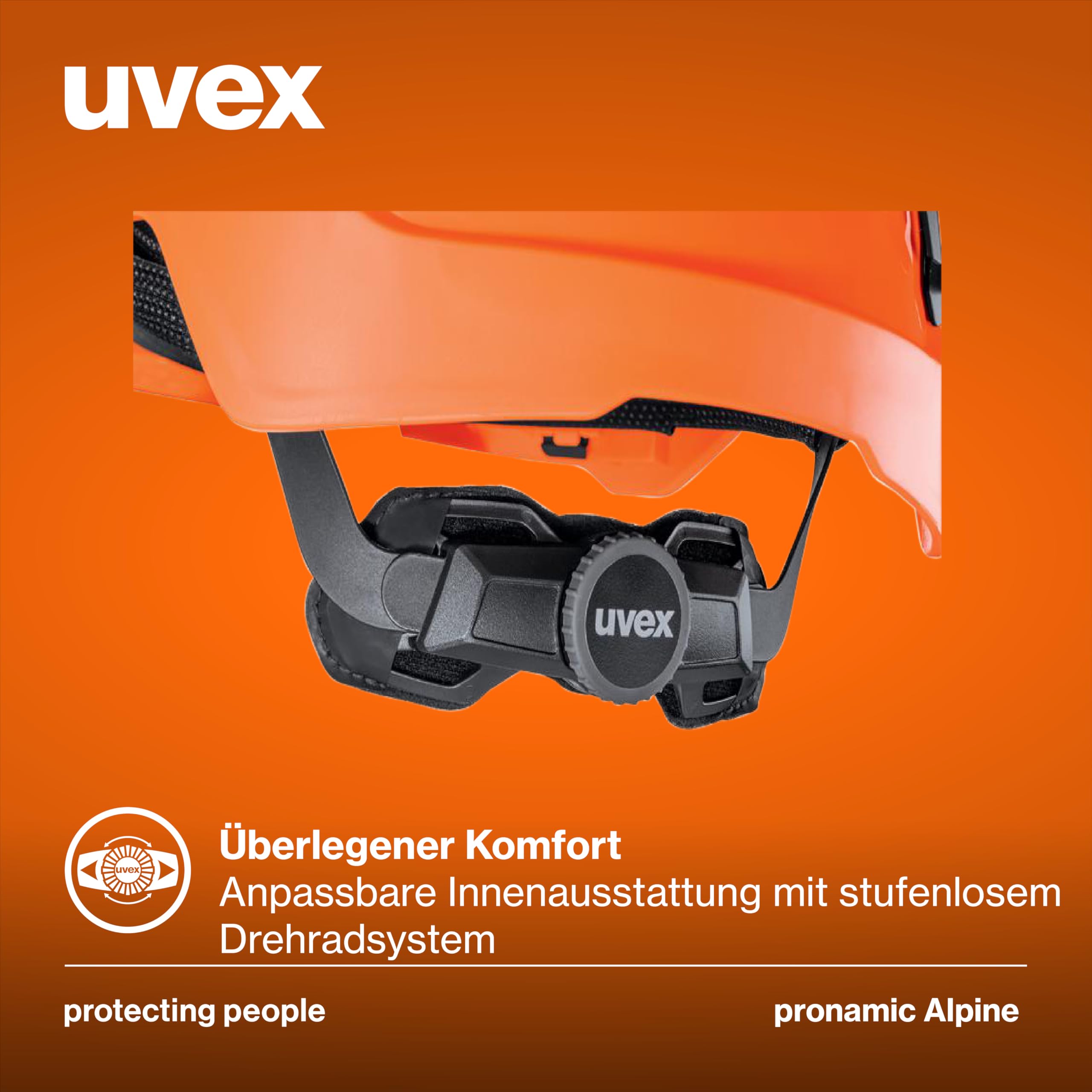 Schutzhelm pronamic Alpine 9735230 Orange mit Lüft ungen