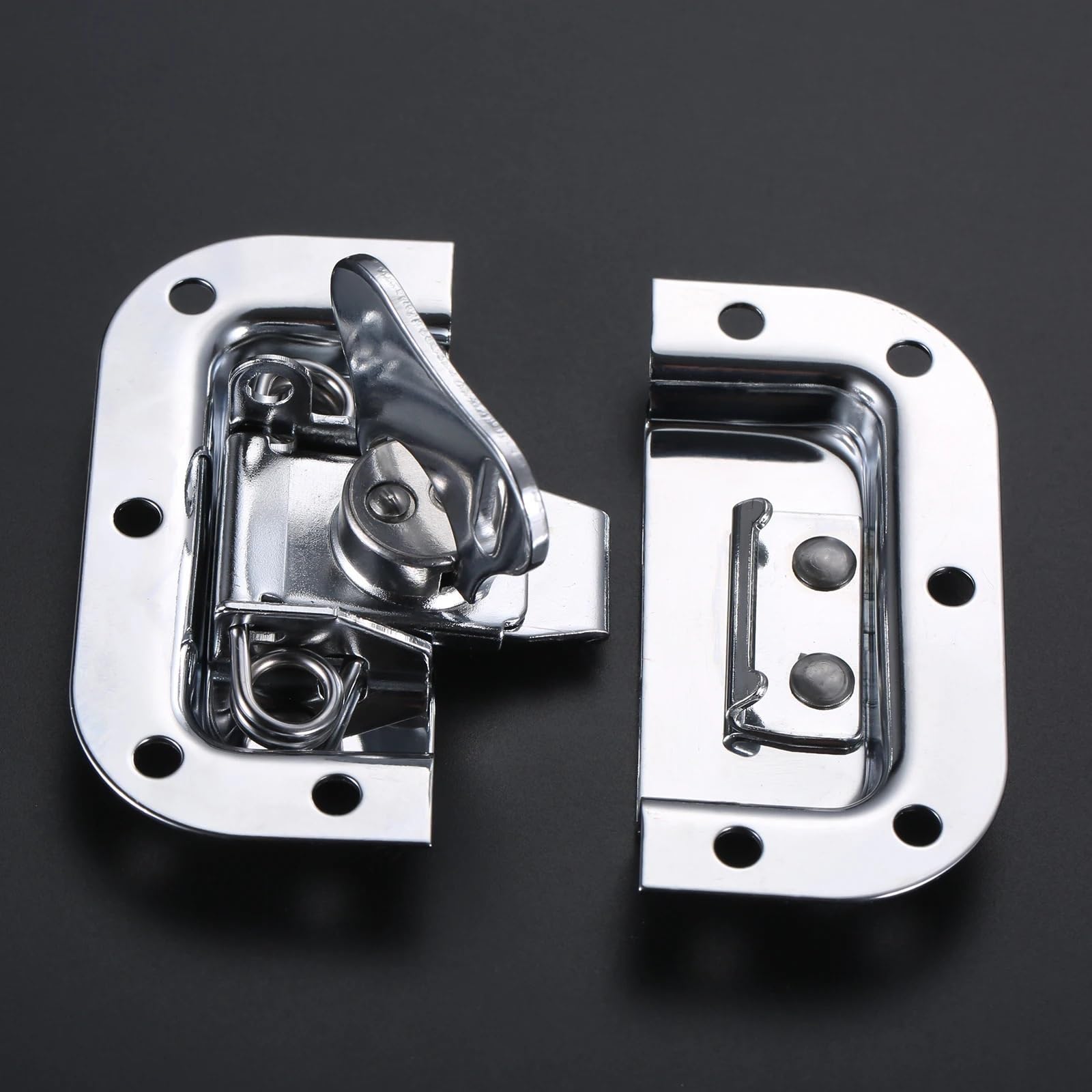 Metal Twist Latch Box Hasps Buckle for Aluminum Tool Case Air Buckle Toolbox Locked 82x77mm 2Pcs