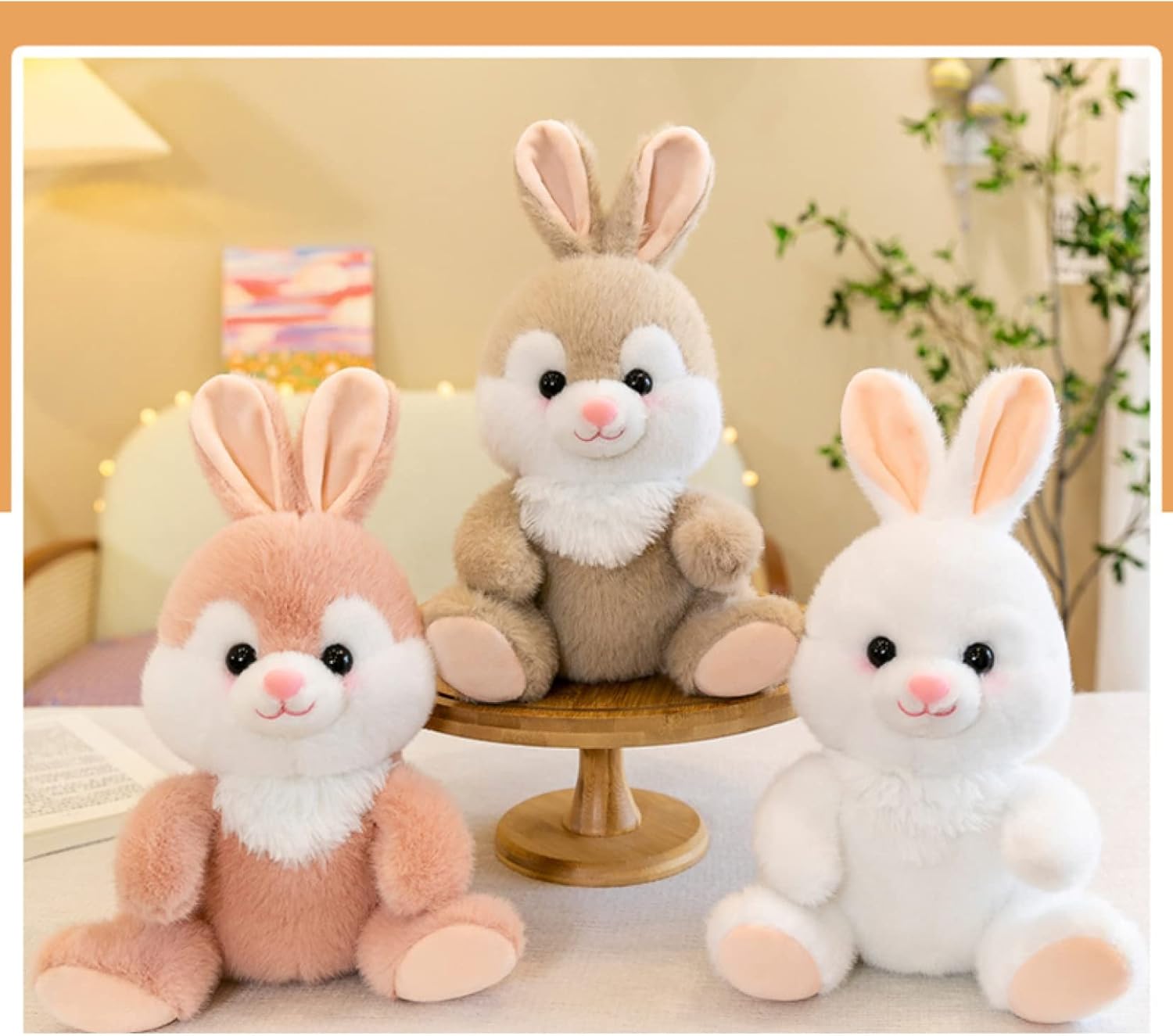 パーティを彩るご馳走や ぬいぐるみ うさぎ 25cm ウサギ ペットとしてうさぎ ふんわり リアル かわいい 本物そっくり ペットおもちゃ ぬいぐるみペット ブラウン ギフト プレゼント 誕生日 クリスマス Sparrow Rs