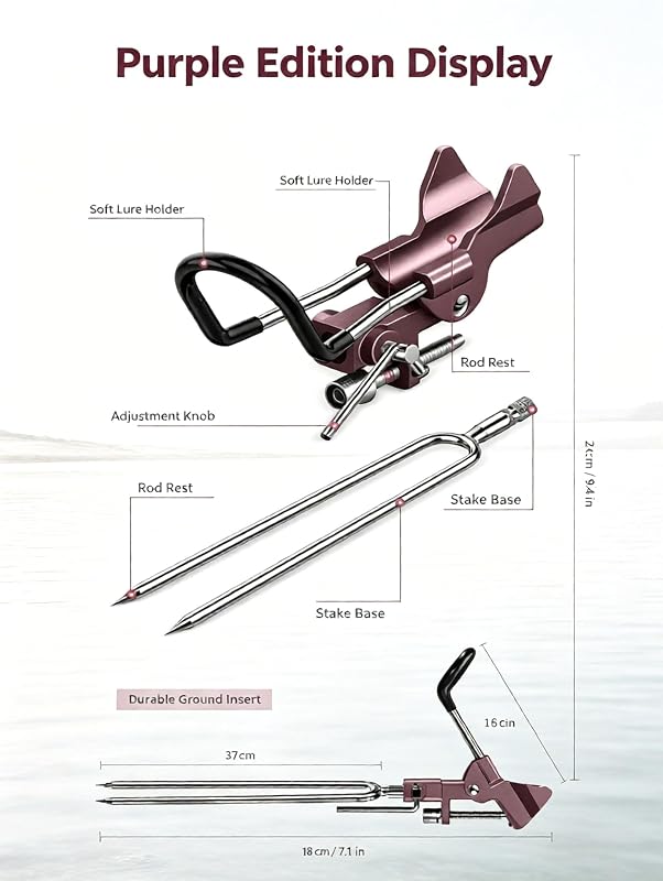 ChayWillow Aluminum Alloy Fishing Rod Ground Holder – Premium Aluminum Alloy Build
