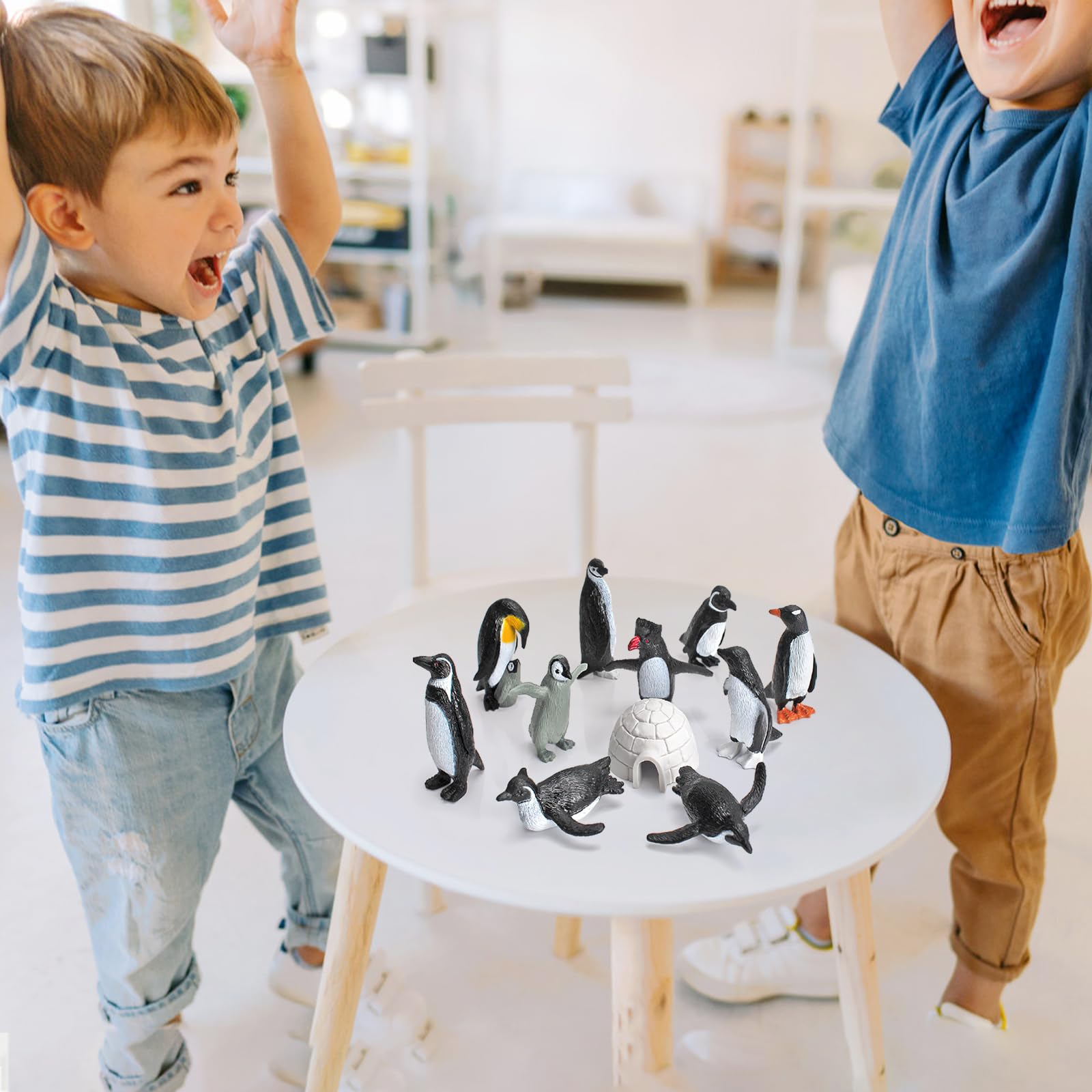 Lot de 8 mini figurines de pingouin, ornements miniatures de pingouin