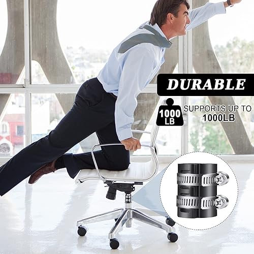 Miniatura 6 de Ferraycle Alternativas de cilindro de silla de oficina para fijación de hundimiento, 10 abrazaderas de manguera de acero inoxidable, 5 piezas de