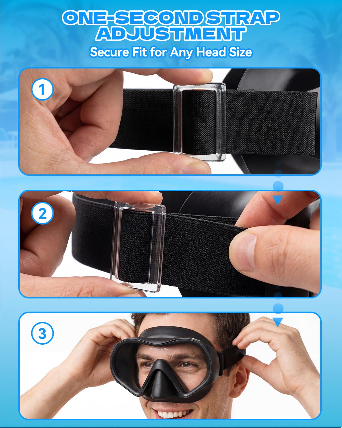 Aegend Paquete de 2 gafas de natación, máscara de buceo para adultos, hombres y mujeres, cubierta de nariz, correa de punto suave