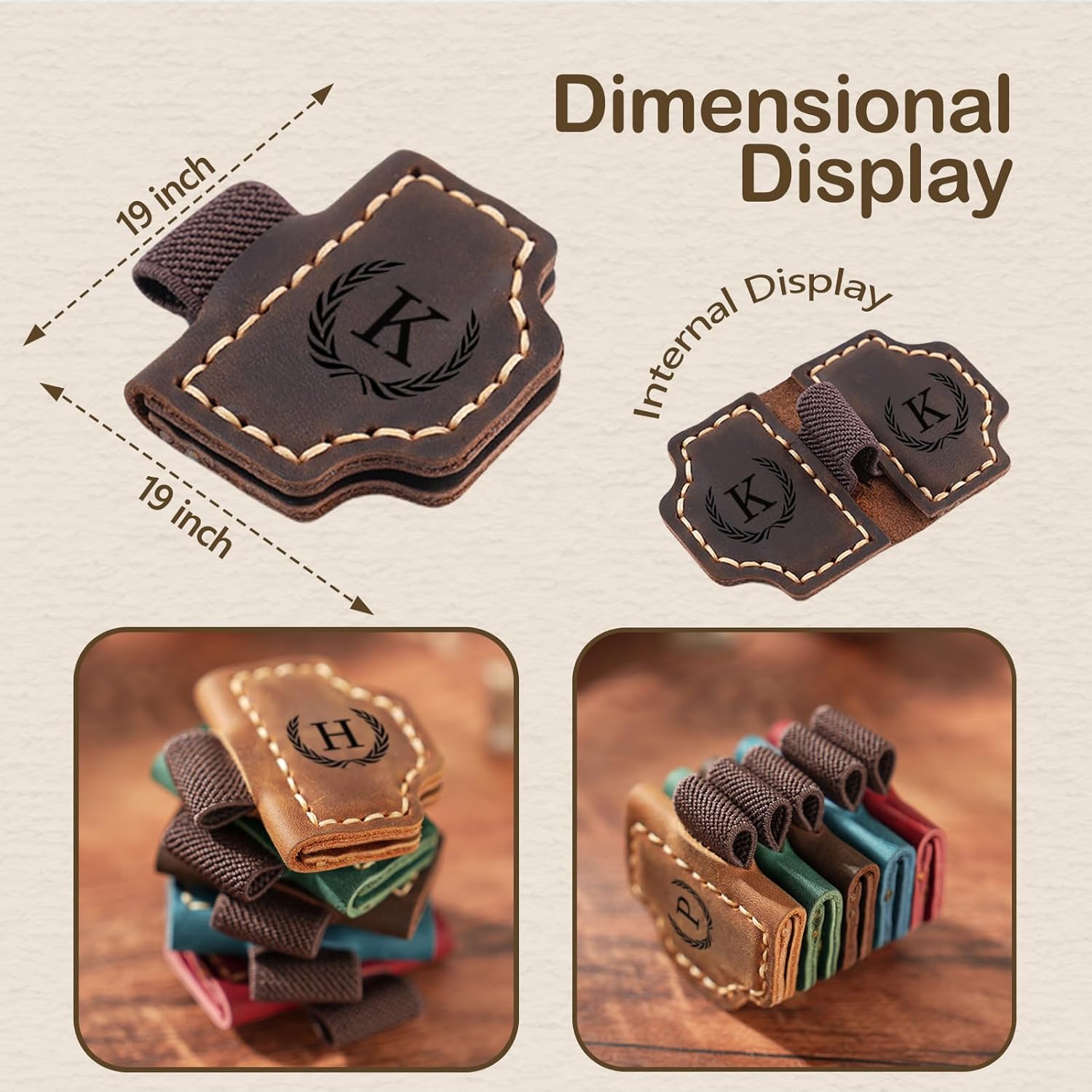 Artlaza Personalized Magnetic Leather Bookmark with Pen Holder - 26 Letters Custom Book Mark with Name Initial Engraved Book Marker for Readers, Book Lovers, Travelers - Gift for Women & Men(Blue，A - Image 6