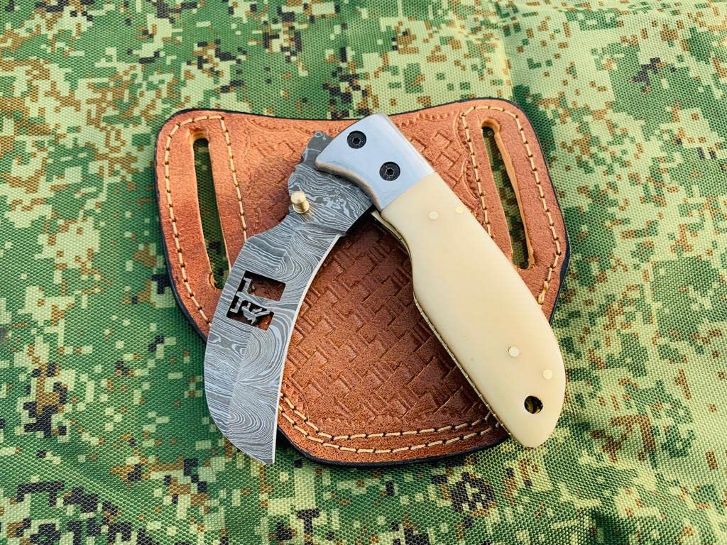 CHK Beautiful Handmade Hawkbil Folding with lineman blade