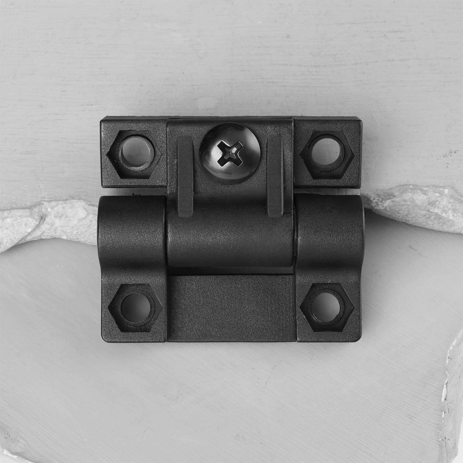 The Lord of the Tools 4 Bisagras de Plástico Negro de 36 X 42 Mm con Par Ajustable para Puertas de Armarios Y Cajas de Almacenamiento de Madera.