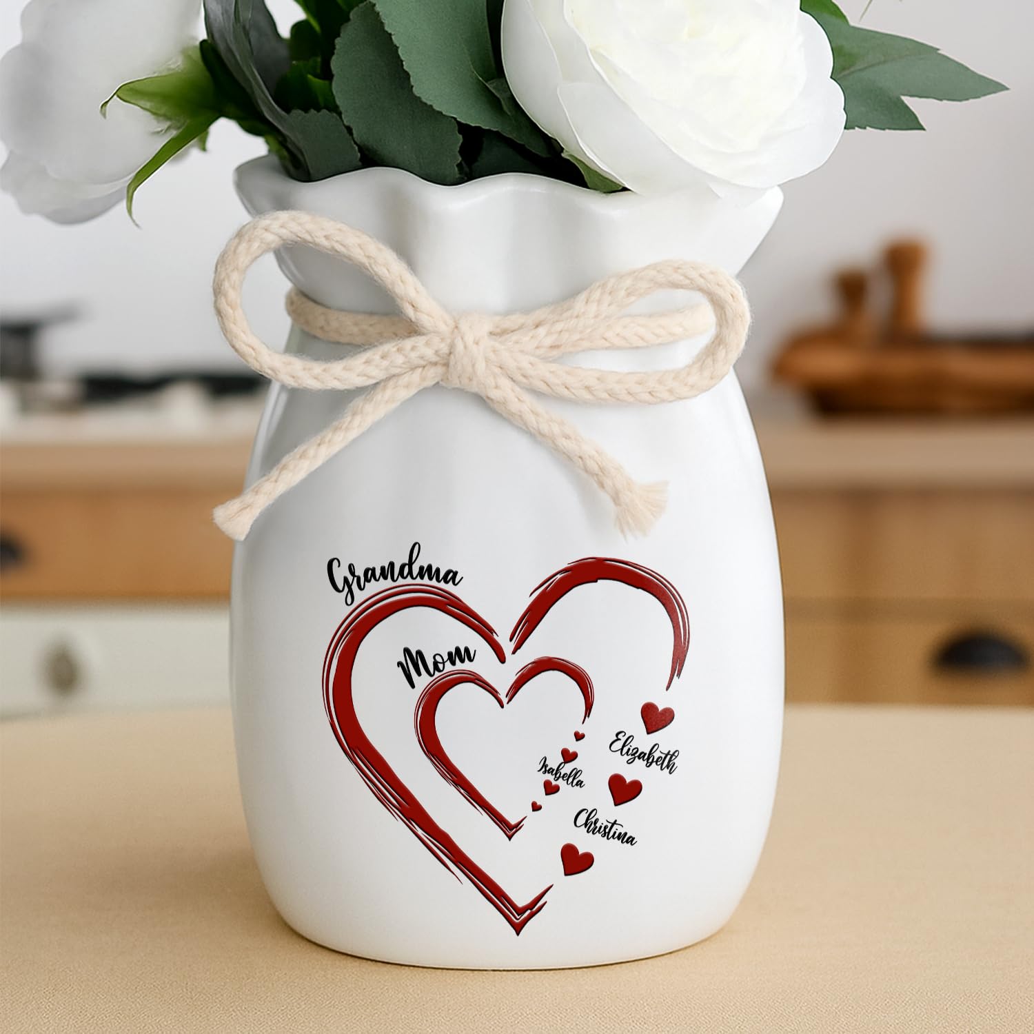 花瓶・フラワースタンド vintage * Portugal ribbon flower vase Amazon.com: WANDER PRINTS Personalized Ribbon Tie Flower Vase