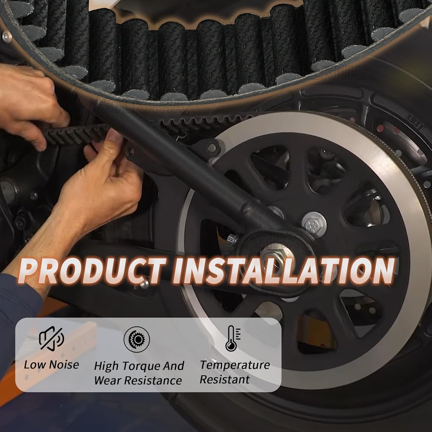 40015-90 Drive Belt,133T 1.5 inch Width for Harley-Davidson DYNA 1991-1999 FXR2/FXR3/FXR4 Motorcycle