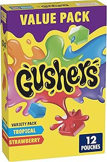 Fruit Flavored Snacks, Strawberry and Tropical Flavors, 12 ct