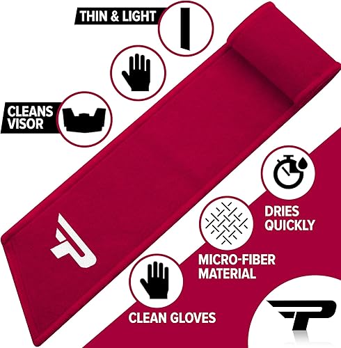 Miniatura 4 de Cada juego cuenta. Juega con corazón. Confía en nuestras toallas de fútbol para un agarre inmejorable y una visión clara, ligeras para todo tu