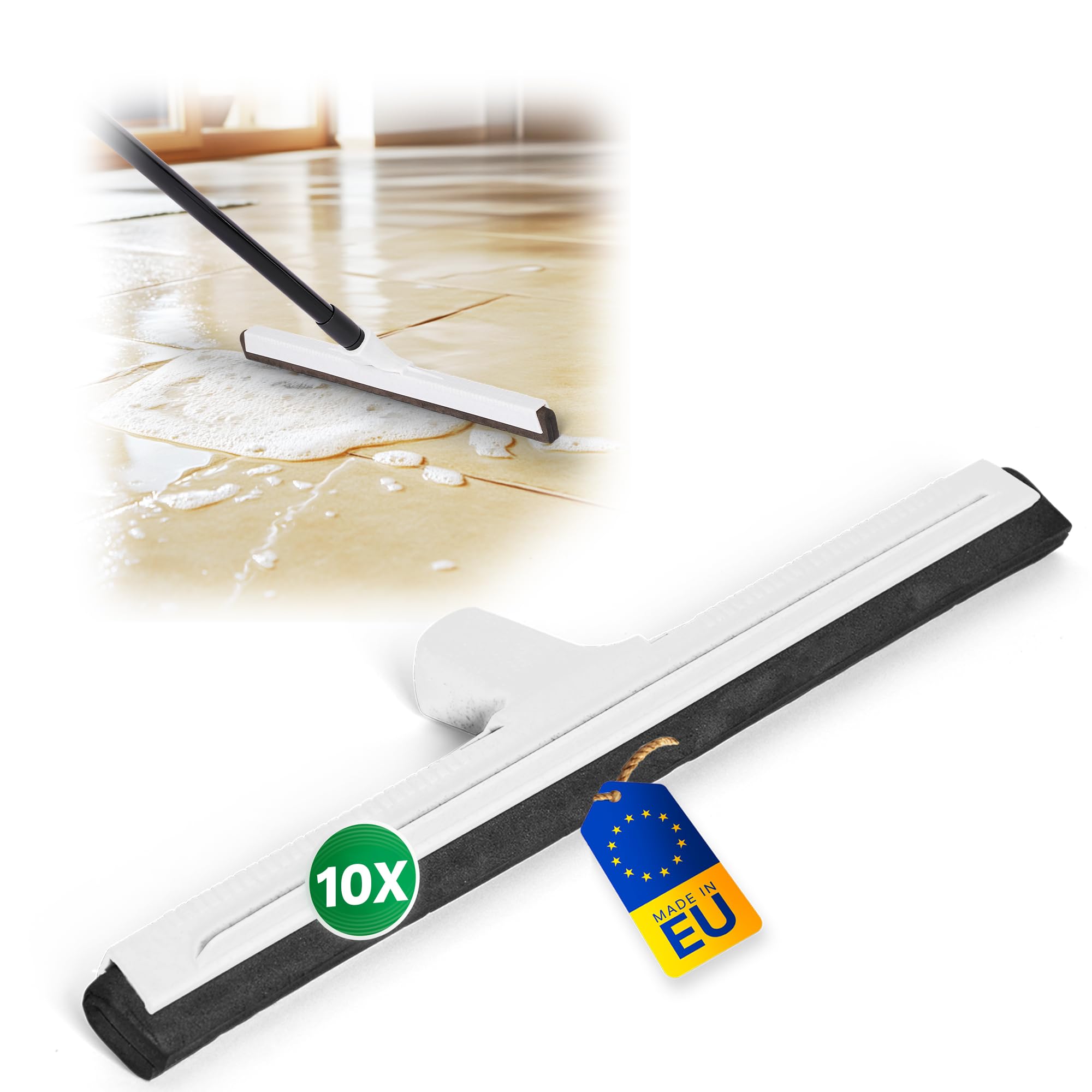 Novaliv 10 x ściągaczka do wody z tworzywa sztucznego, 43 cm, ściągaczka do okien, ściągaczka gumowa do prysznica, tarasu, samochodu, ściągaczka do okien, profesjonalna ściągaczka do łazienki, prysznica, XXL