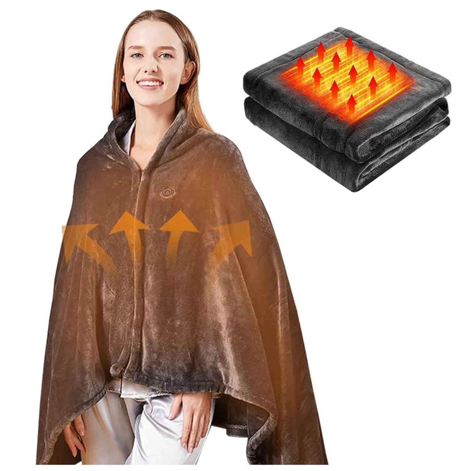 Manta Termica USB 150x80cm,con 3 Temperaturstufen et Calor Rápido, Esterilla Electrica Lavable, La Manta Electrica pour Oficin Cama Exterior Familia
