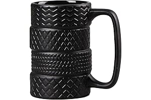 VanEnjoy 3D Tyre Shaped Ceramic Mug: The Perfect Gift for Car Aficionados