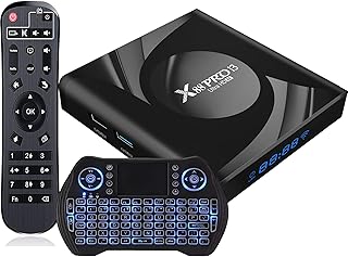 2023 Android TV Box, Android 13.0 TV Box 4GB 32GB Quadcore 64bit with Mini Wireless Keyboard, Smart TV Box Builtin WiFi6 5G WiFi BT5.0, Media Player Supports 8K HDR 3D LAN Internet TV Box Android