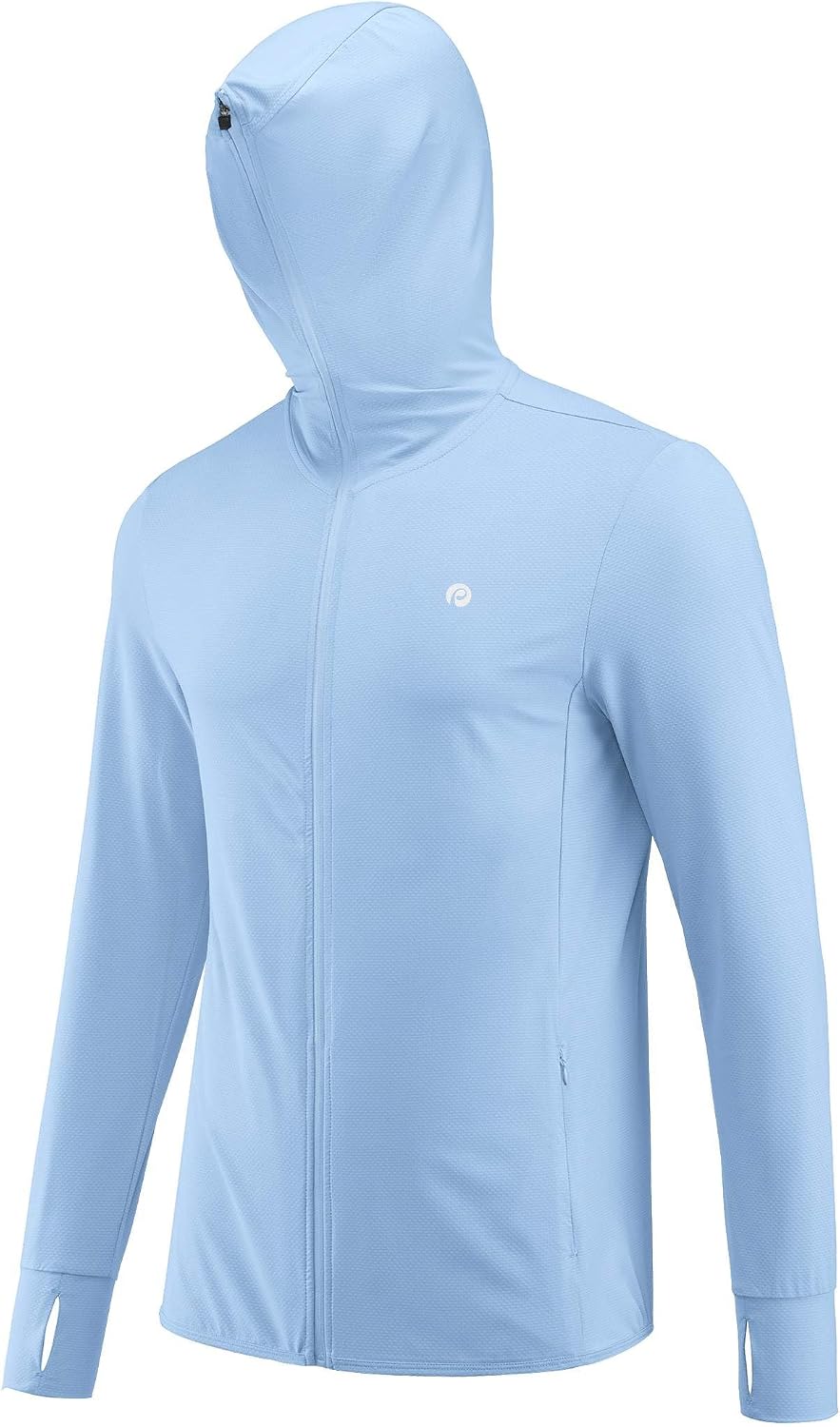 PINSPARK Mens UPF50+ Full Zip Up Hoodies Lightweight Sun Protection Jacket image 2