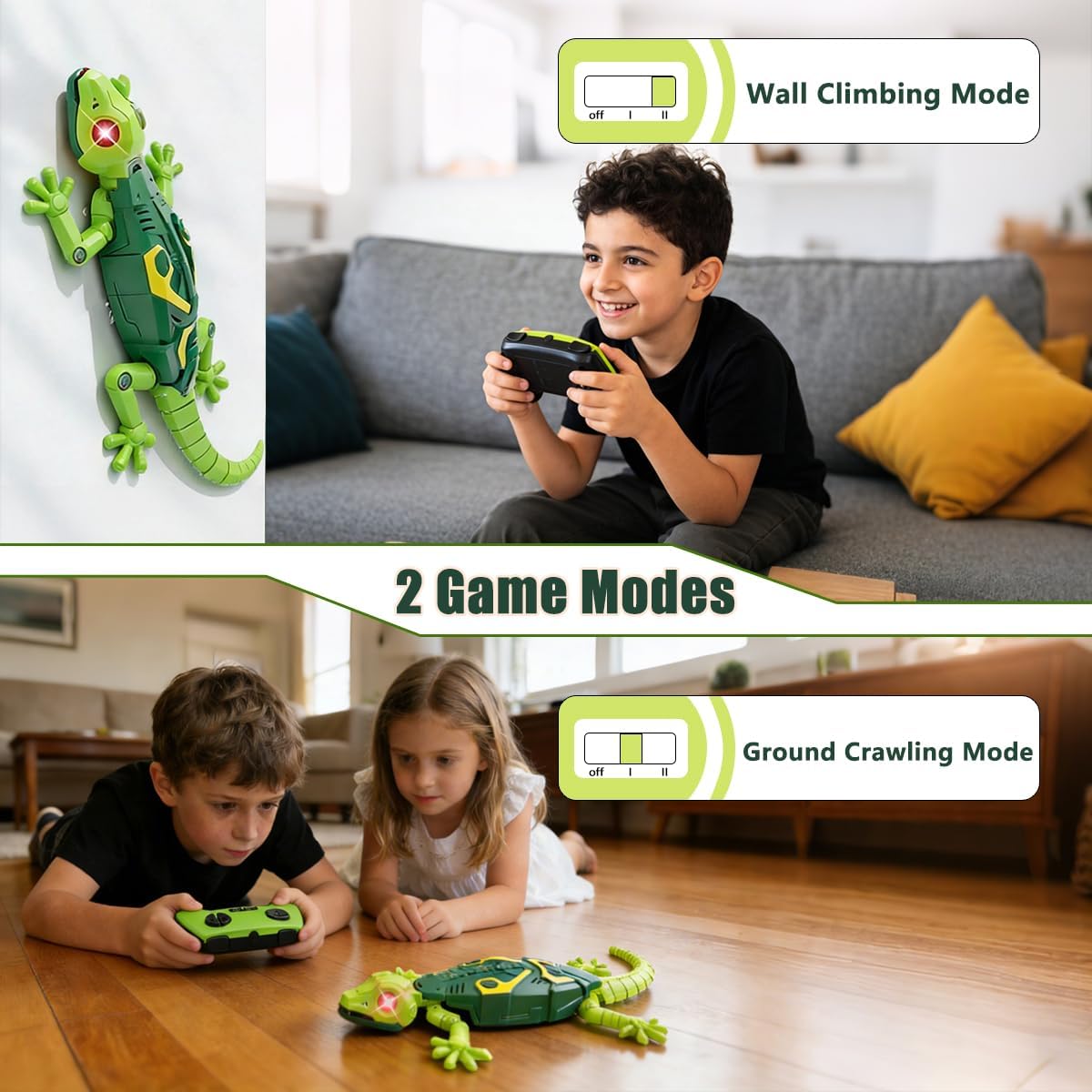 BEEBOY Wall Climbing Gecko,Remote Control Robot Toys for Boys Girls,Wall Crawler Lizard Toy,Wall Climbing Car Toys,Birthday Gifts for 3 4 5 6 7 8 9 10+ Year Old Boys Girls