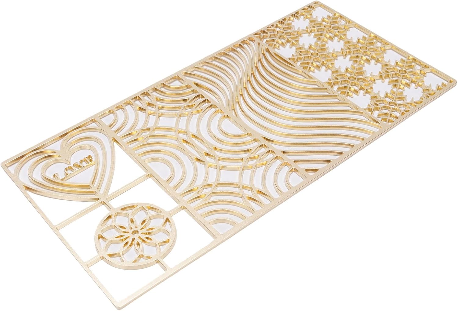 Fafeicy Ice Press Stamp Copper Ice Cube Tray for Unique Cocktail Patterns in 5 Seconds for Bartenders and Home Parties (D01 200x100mm / 7.87x3.94in)