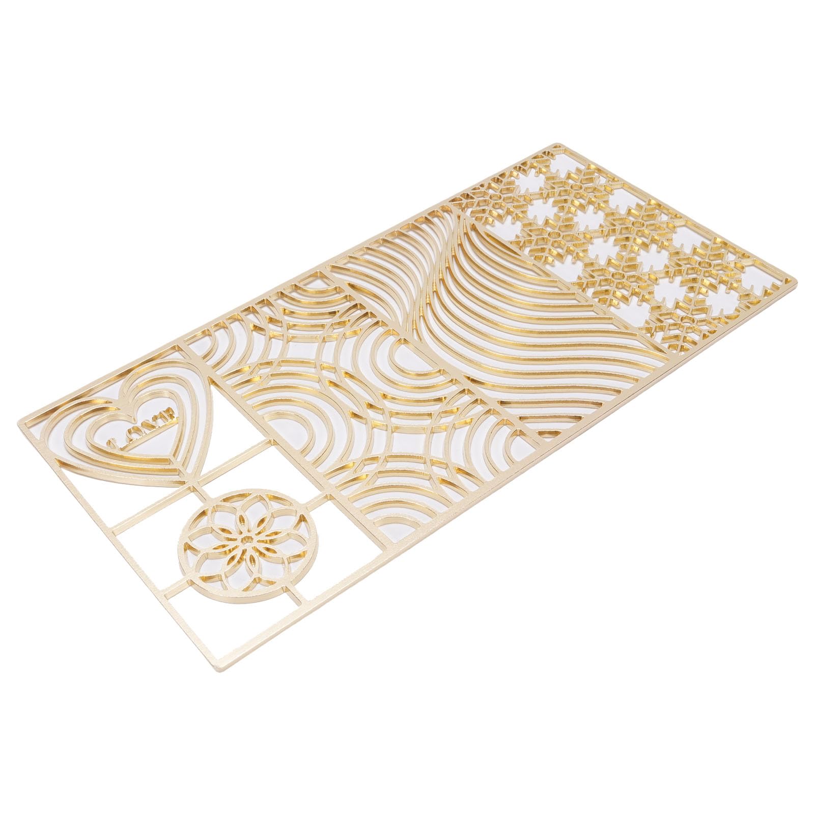 Bandeja para Sellos de Cubitos de Hielo de Cobre 200x100 Mm |Molde de Impresión de Patrón Rápido Transparente para Accesorios de Camarero (D01 200x100mm/7,87x3,94 pulgadas)