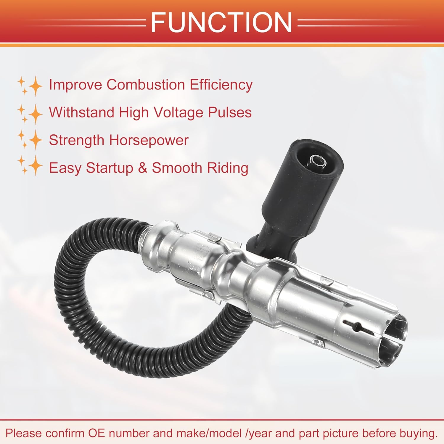 ACROPIX Car Spark Plug Coil Wires Ignition Coil Harness Cable 12mm Fit for Mercedes-Benz C CLK E G ML-Class No.1121500318/1121500418 - Pack of 16