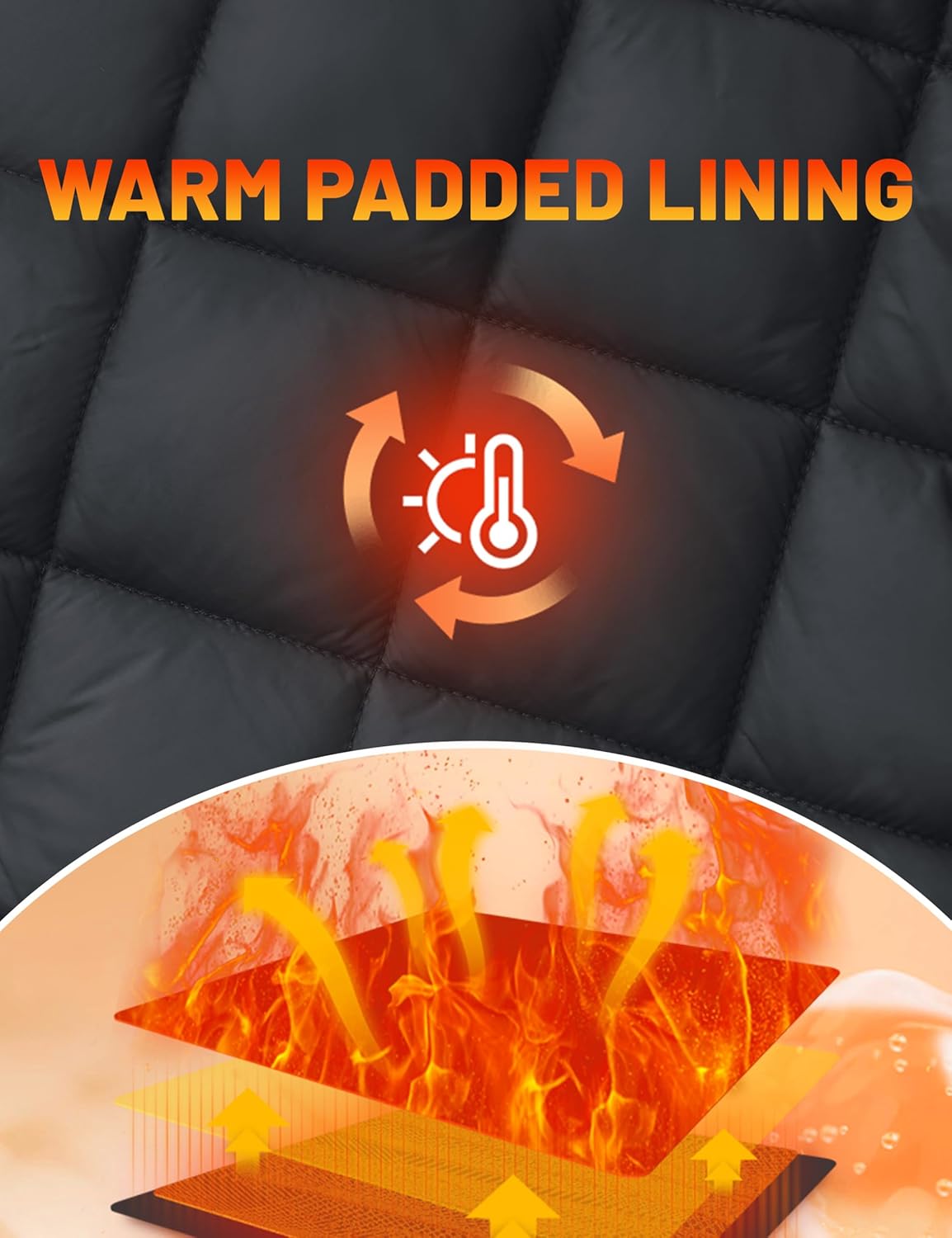 TACVASEN Men's Bomber Jacket Thick Quilted Jackets Zip Up Water Repellent Windproof Winter Warm Coat with 6 Pockets - Image 5