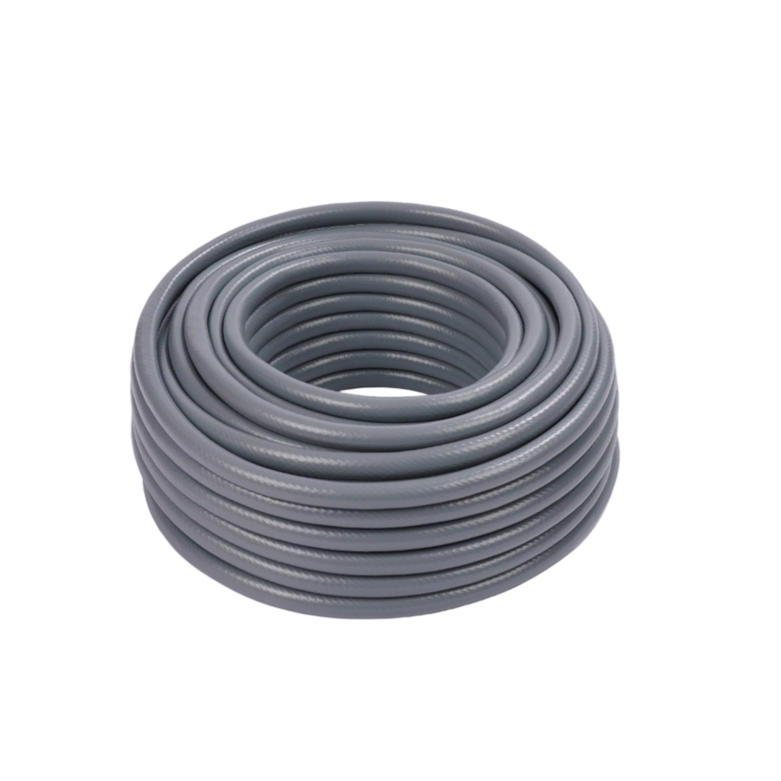 Relaxdays 70m Universal Garden Hose, UV & Weatherproof, Woven PP, 1/2" Diameter, Grey