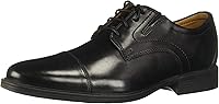 Clarks Men's Whiddon Cap Toe Oxford Shoes - Full Grain Leather, Ortholite Cushioning, All-Day Office Comfort