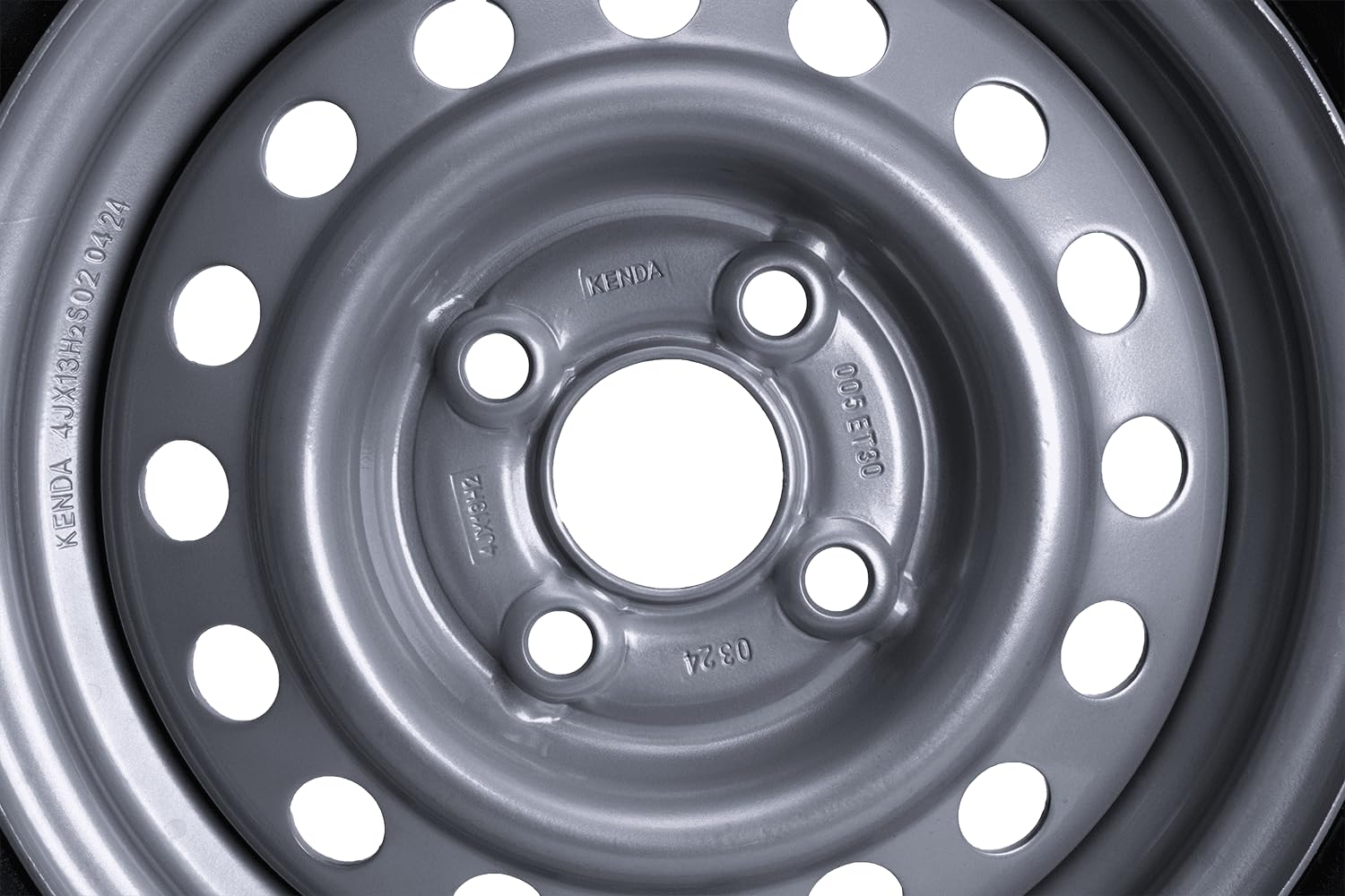 KENDA Ruota Completa per Rimorchio Leggero 155/80 R13 84N con Cerchio in Acciaio 4Jx13"H2 4x100 ET30, Portata 500 kg per Carrelli e Camper