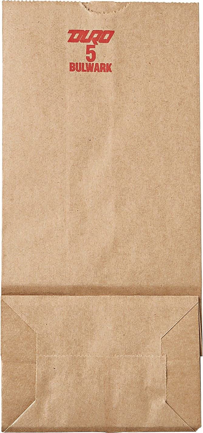 Novolex Duro Wolf Standard Flat Bottom Paper Grocery Bag White, 10 lb. | 500/Pack