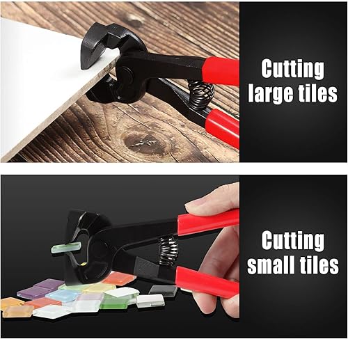Miniatura 3 de Alicates de azulejos de vidrio, herramientas de mosaico de 7 pulgadas, pinzas de azulejos de mosaico de alta resistencia, recortadora y pinza de