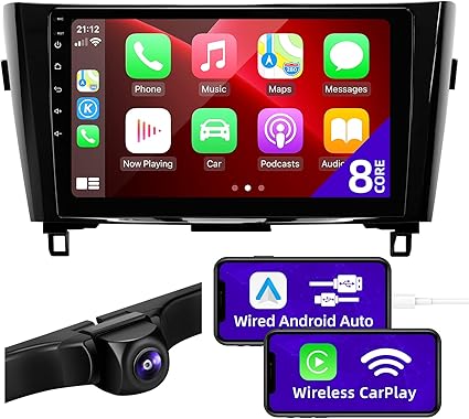 cgogc android 11 car radio compatible with android auto wireless carplay for nissan rogue x trail qashqai 2014 2018 8core 1280x720 touchscreen stereo