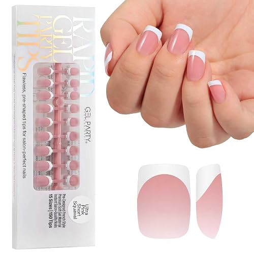 GELPARTY 150Pcs -15 Sizes (Ultra Pink Short Squaval) Full Cover
