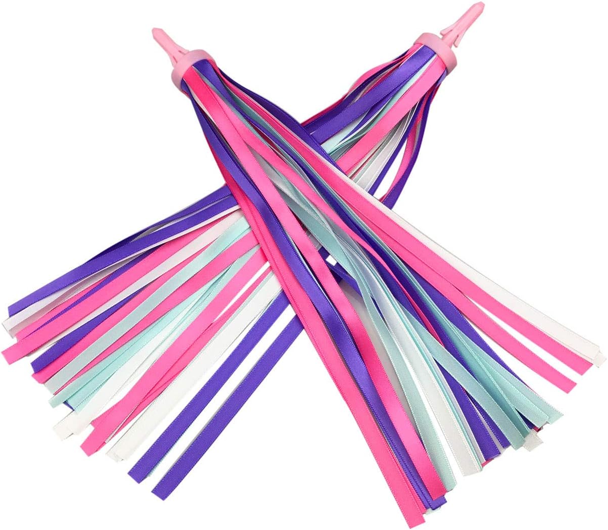 PLATT Kid's Bicycle Handlebar Streamers Colorful Ribbons Tassel for Girls Boys Bicycle Handlebar Scooter Handgrip (Purple 1Pair)
