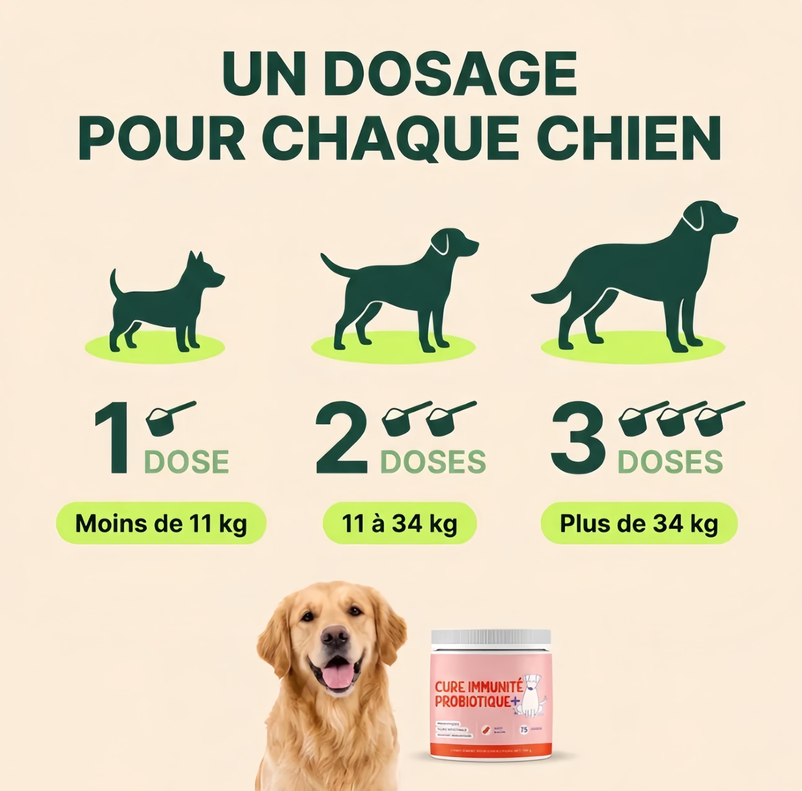 hushh Probiotique Animaux:Cure Immunité & Bien-être,Complément