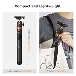 K&F CONCEPT MS08 Selfie Stick 62'' Phone Tripod, Compact Tripod with Phone Holder, Detachable Remote Control Compatible with iPhone 17, DJI OSMO Pocket 4/3, Insta360 X5/X4, GoPro Hero 13/12/11 (Black)