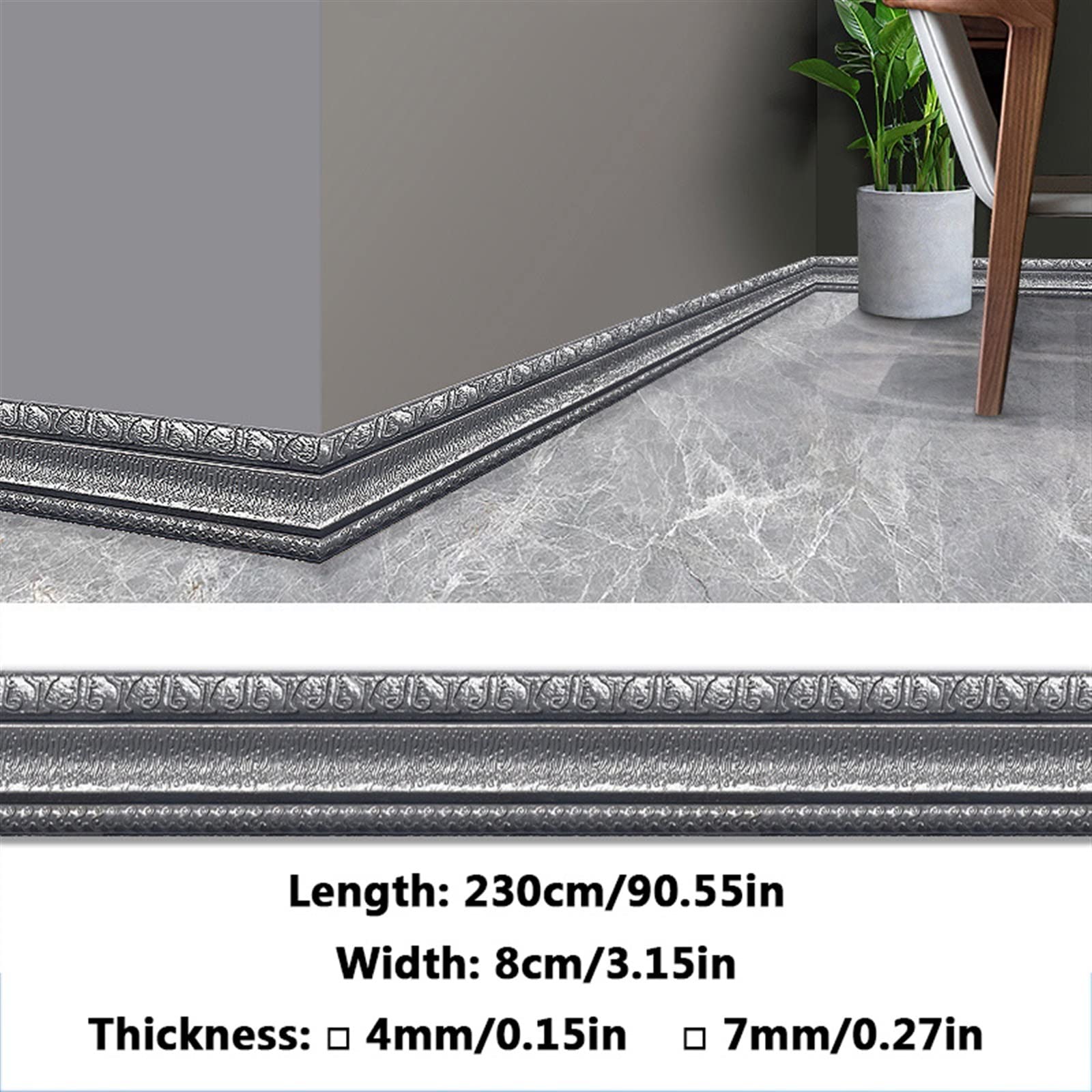 3D Self-Adhesive Foam Molding Trim – 2.3m Sticky Wall Border For Diamond Art Frames, Home & Office Decor